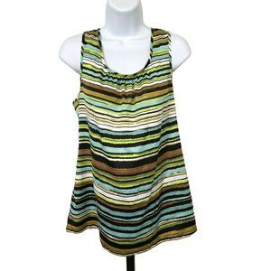 OUTBACK RED Size Medium sleeveless Multicolor striped Tank Top C1